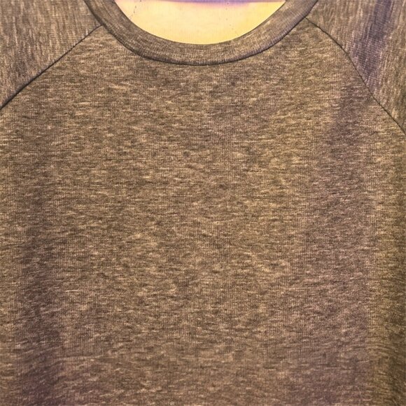 Zenana Dark Gray Raglan Sleeve Fleece Oversized Sweatshirt - SZ S - Picture 3 of 9